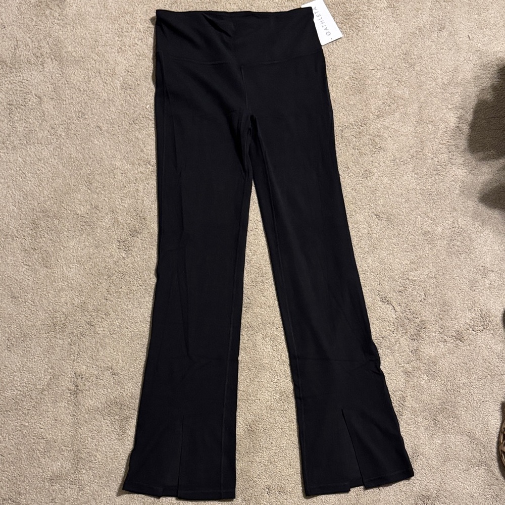 Athleta Black split Flare Pants